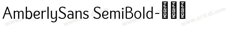 AmberlySans SemiBold字体转换